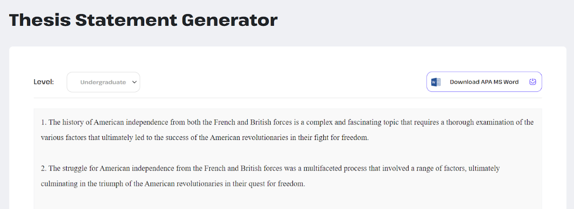 thesis statement ai generator
