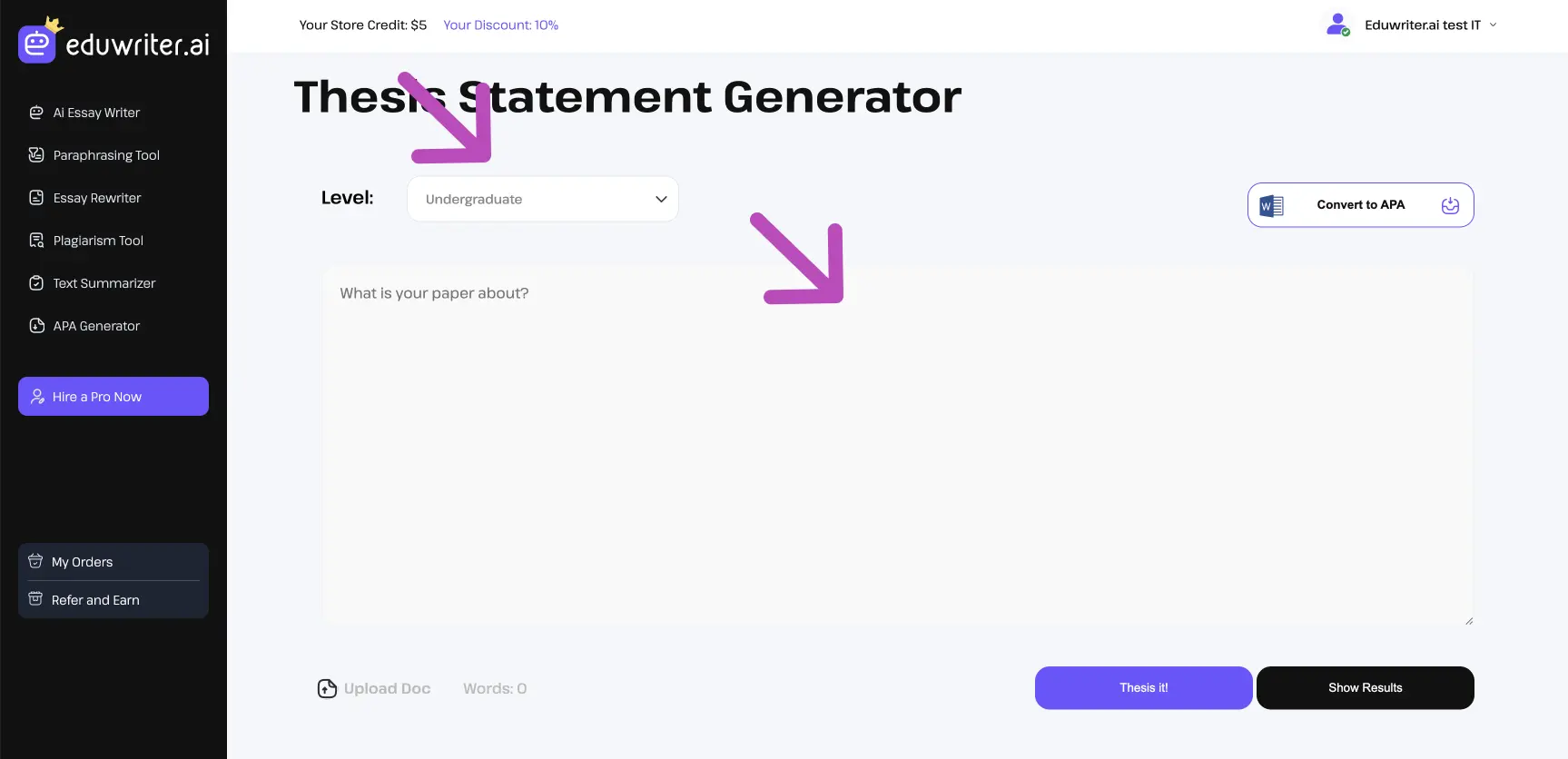 Thesis Statement Generator